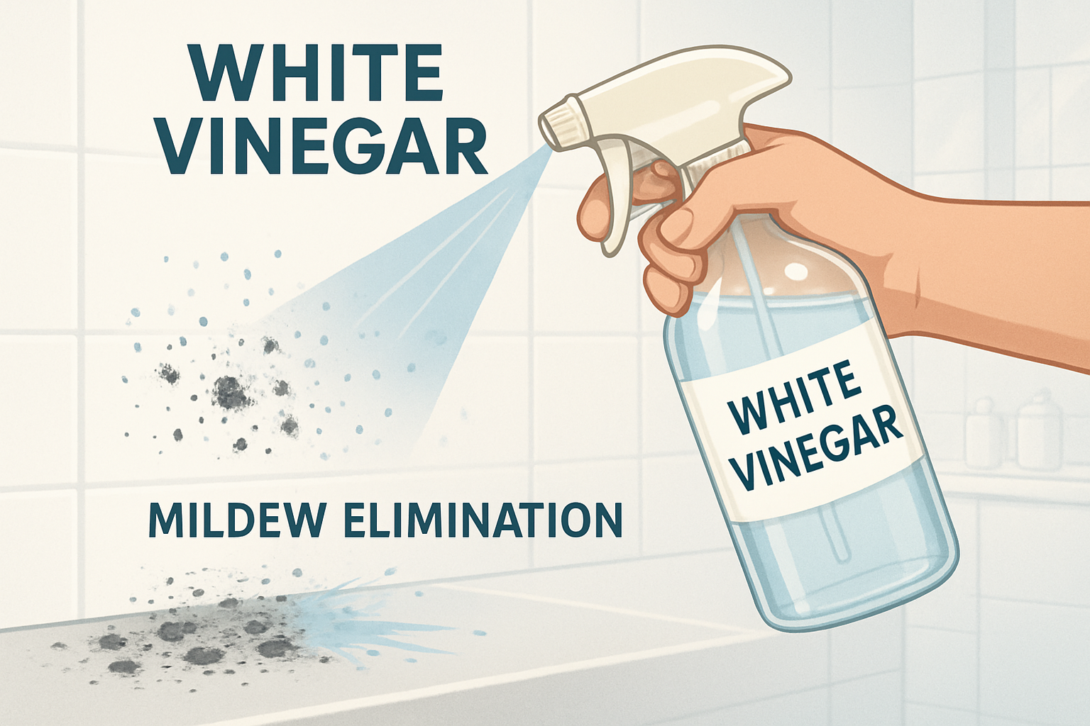 White vinegar to kill mildew spores